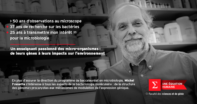 Michel Frenette, professeur au Département de biochimie, de microbiologie et de bio-informatique